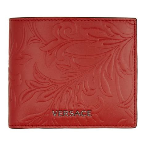 versace wallet red leather price|versace bifold wallet.